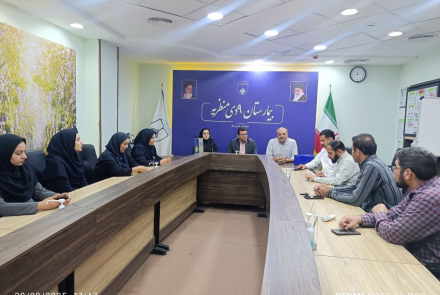 آئین تکریم و معارفه سرپرست منابع انسانی بیمارستان ۹ دی