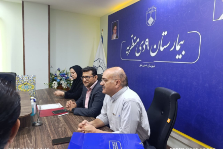 آئین تکریم و معارفه سرپرست منابع انسانی بیمارستان ۹ دی