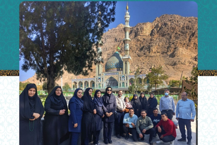 تجدید میثاق پرسنل بیمارستان ۹ دی با شهدا